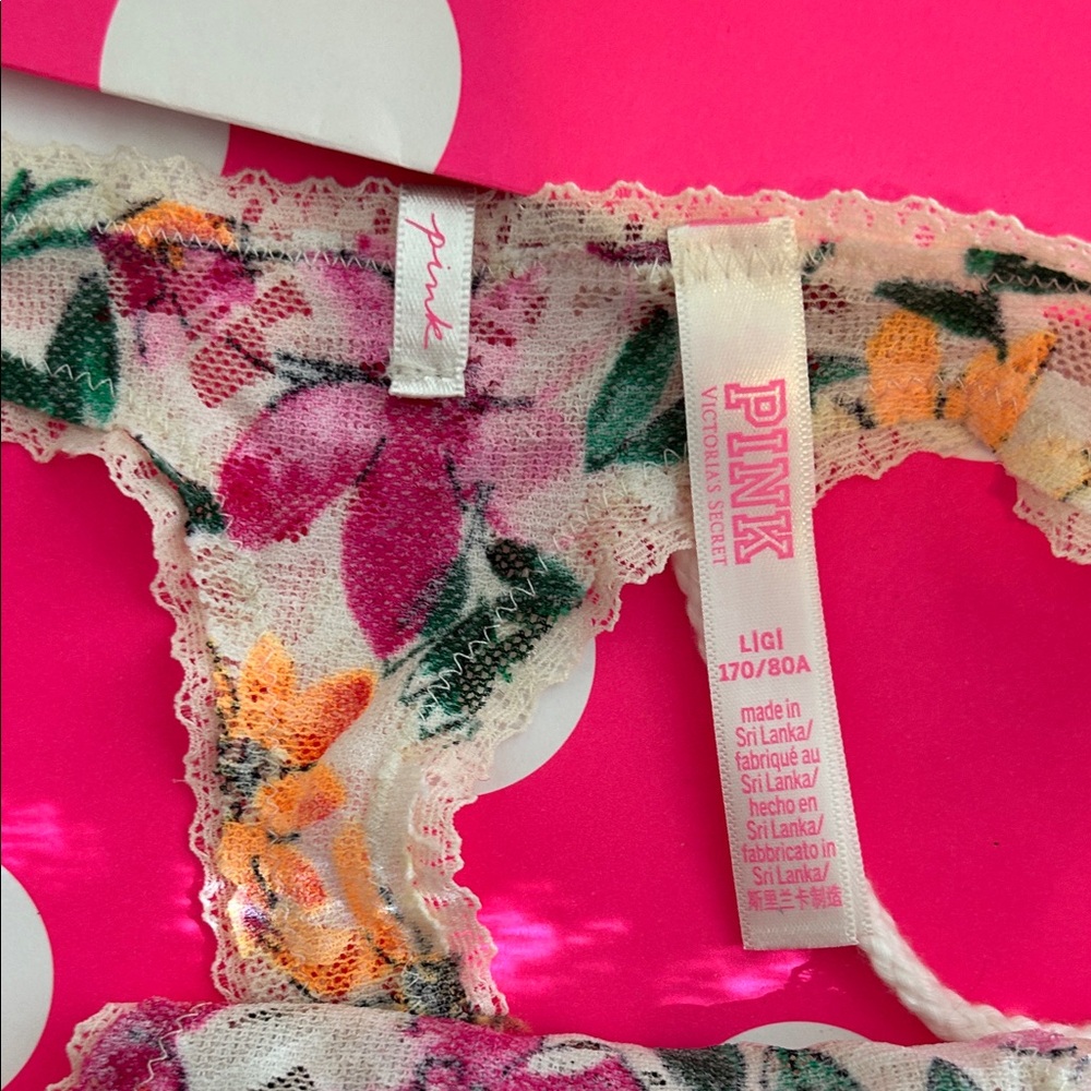 PINK Victoria's Secret Floral Lace Lingerie Set - Picture 6 of 7